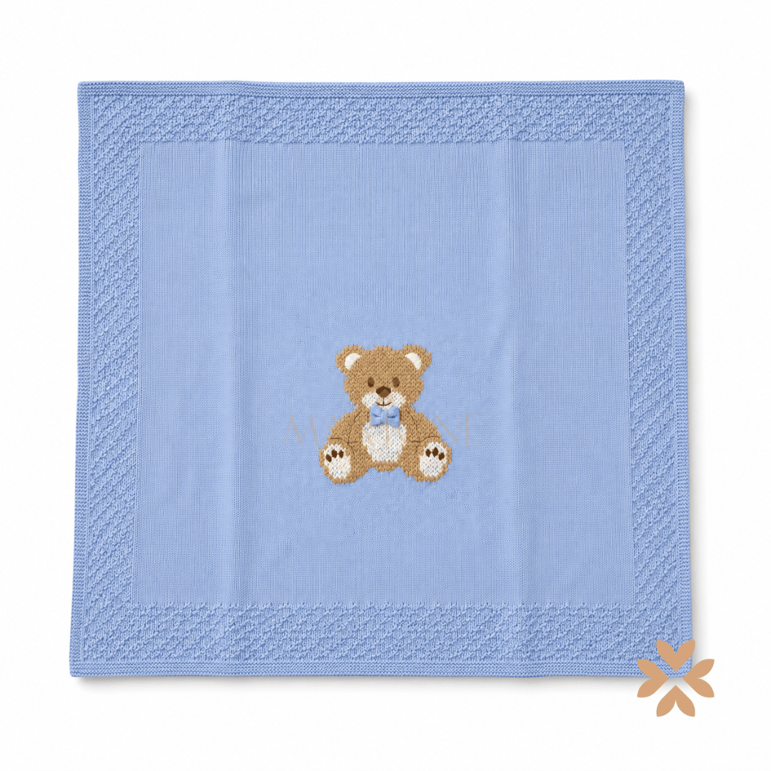 Coperta Teddy Cielo in pura lana - Primodì Bebè