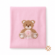 Copertina in lana Teddy Pink - Primodì Bebè