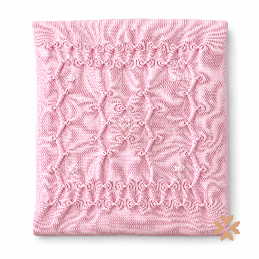 Copertina Rosa Baby in lana - Primodì Bebè