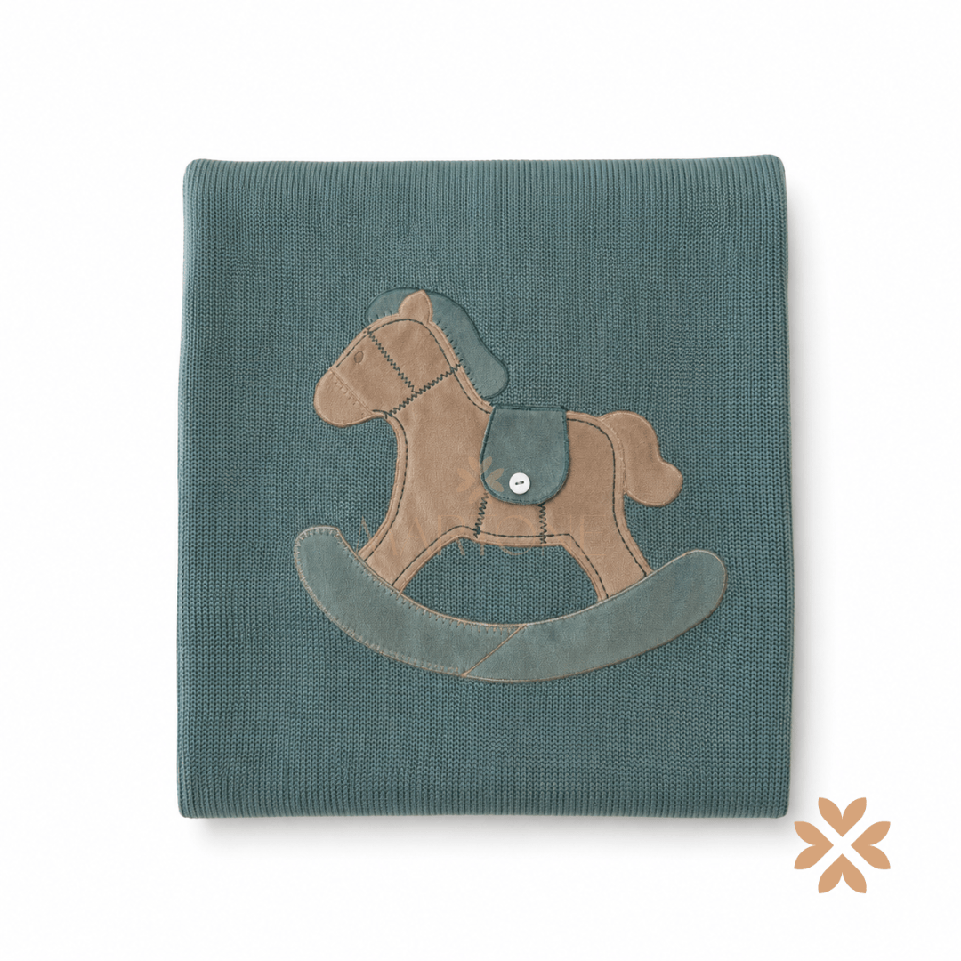 Coperta cavalluccio pura lana- Primodì Bebè