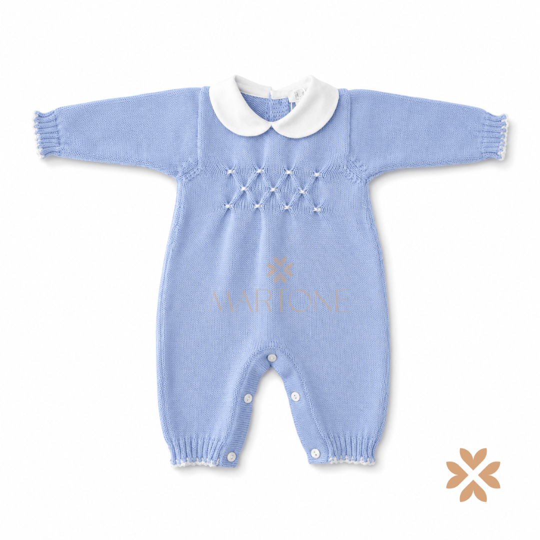 Tutina in lana purno smock - Primodì Bebè