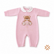Tutina intera Teddy Pink in lana - Ptimodì Bebè