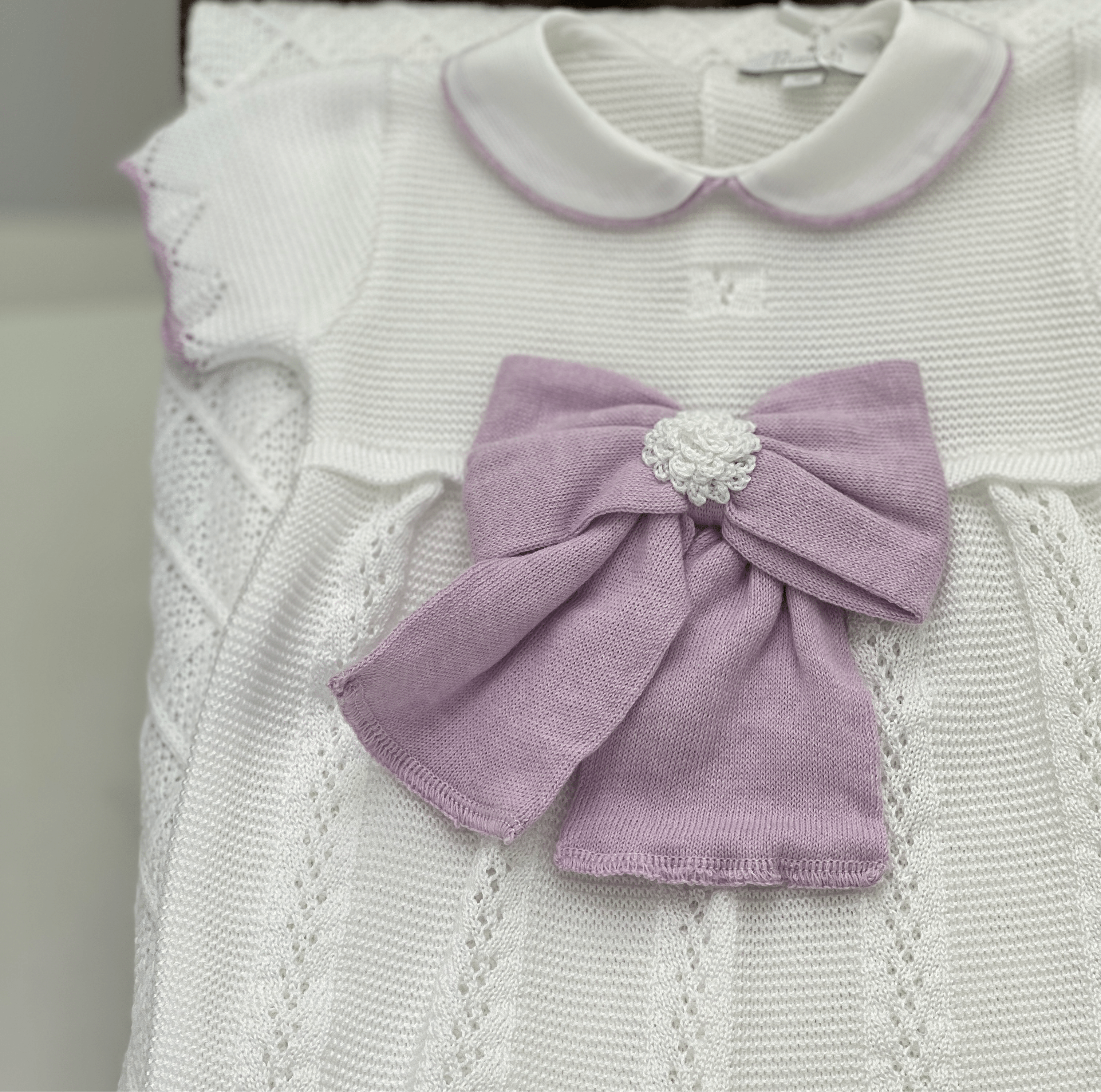 Primodì Bebe - Pagliaccetto fiocco lilla