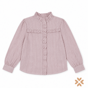 Camicia Bimba a Righe con Volant - Street Monkey