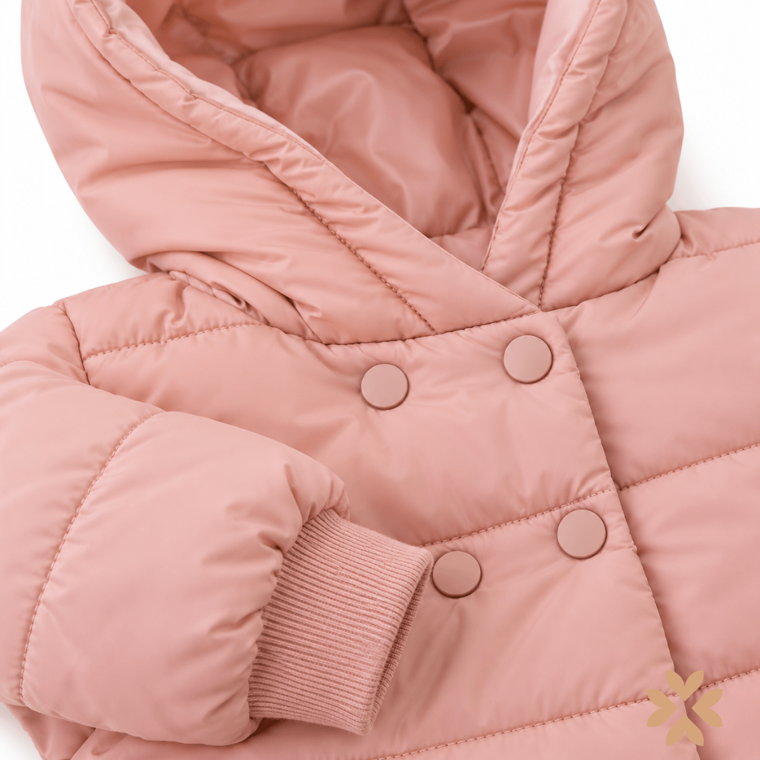 Giubbotto Bimba Imbottito Rosa con Cappuccio - Street Monkey