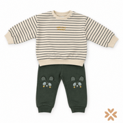 Completo Bimbo a Righe con Pantalone Orsetto - Street Monkey