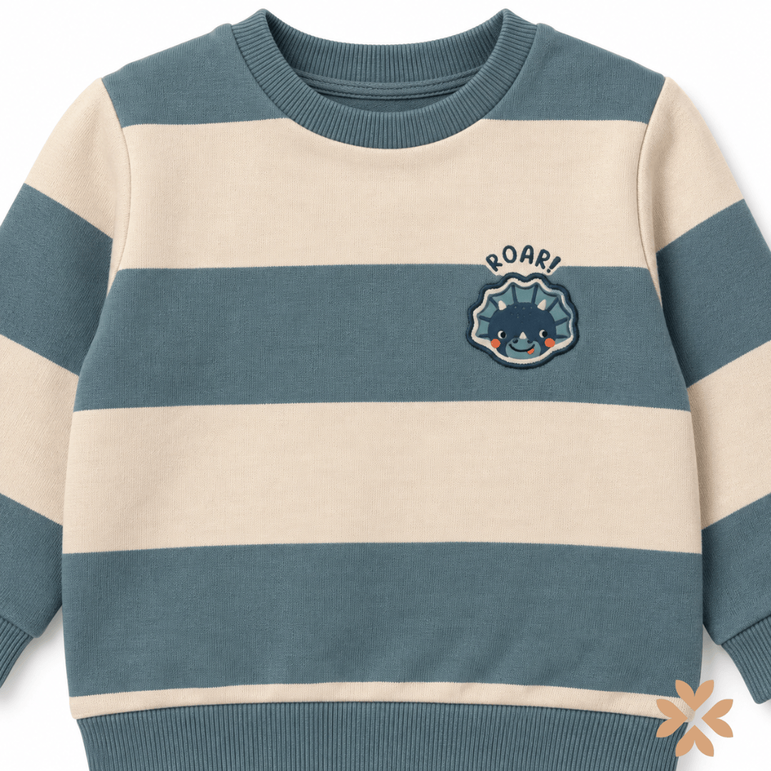 Completo Bimbo con Felpa a Righe e Pantalone Jogger - Street Monkey