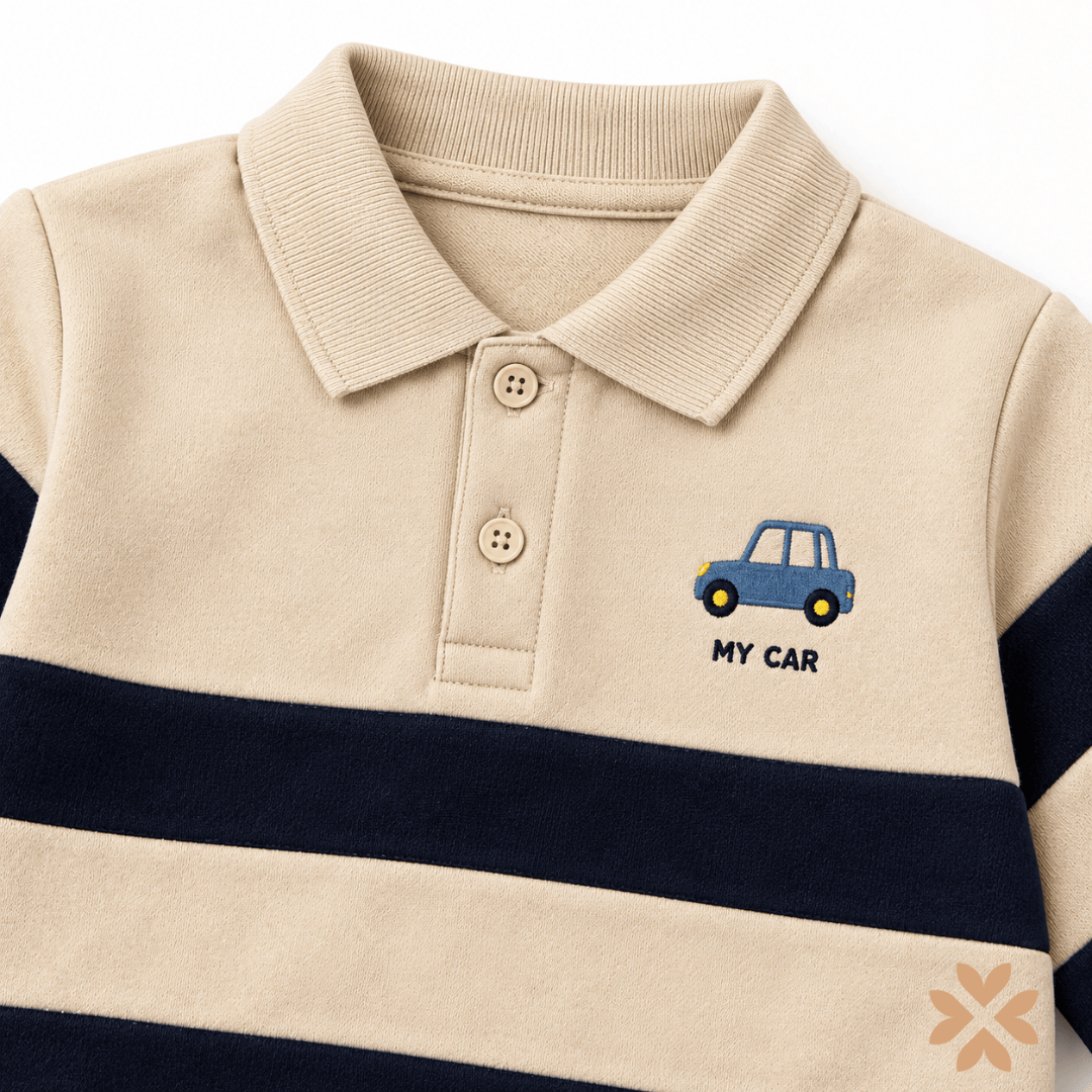 Completo Bimbo con Polo Felpata e Pantalone Blu - Street Monkey