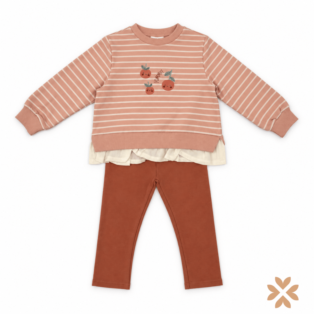 Completo con Felpa a Righe e Pantalone Coordinato - Street Monkey