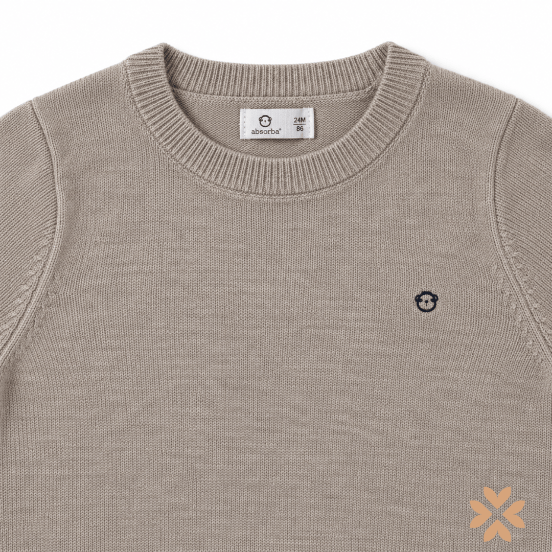 Maglioncino Bimbo Girocollo con Logo Ricamato - Street Monkey