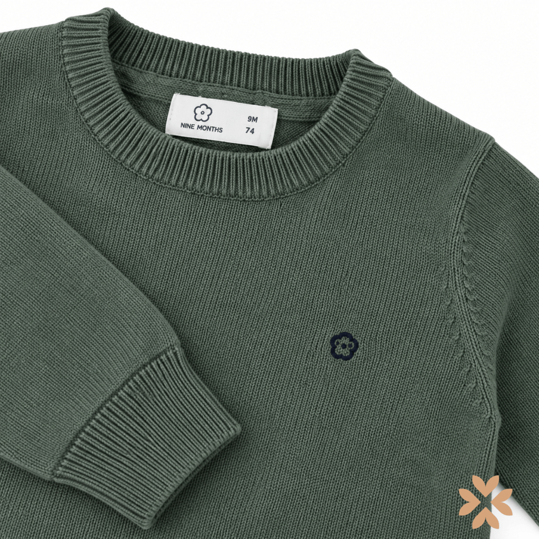 Maglioncino Bimbo Girocollo in Maglia con Ricamo - Street Monkey
