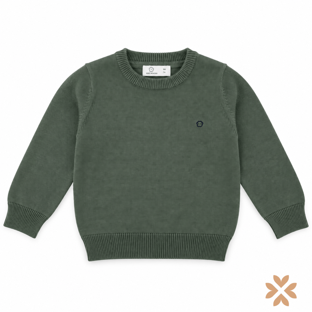 Maglioncino Bimbo Girocollo in Maglia con Ricamo - Street Monkey
