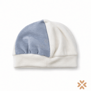 Cappellino Neonato Bicolore Bianco e Celeste- Tetto e Tatta