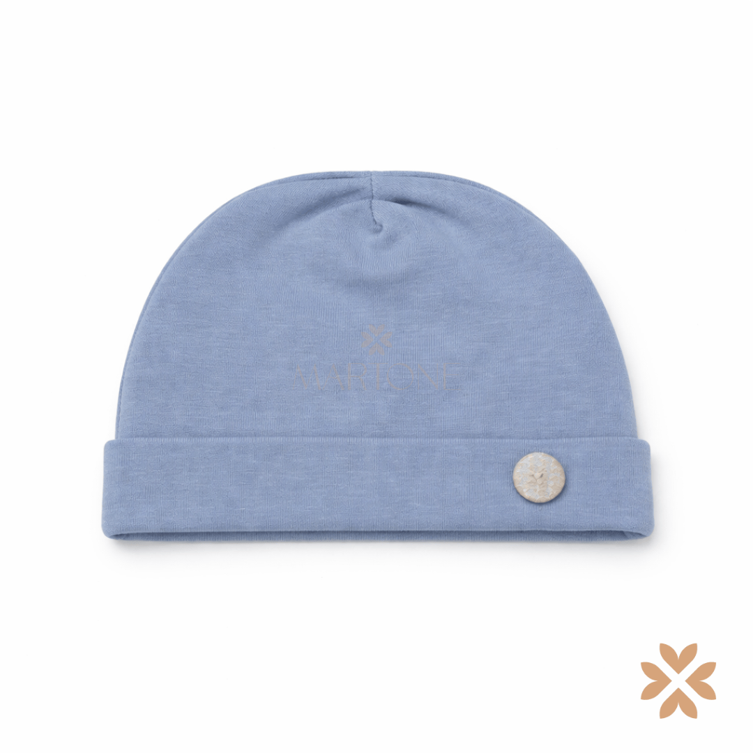 Cappellino neonato celeste polvere - Teto e Tatta