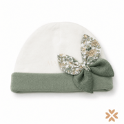 Cappello bicolore con fiocco a fantasia- Tetto e Tatta