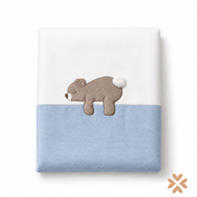 Coperta bicolore con orsetto- Tetto e Tatta
