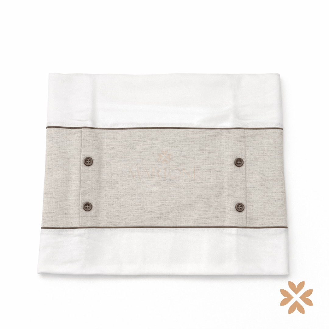 Copertina in cotone con banda beige - Teto e Tatta