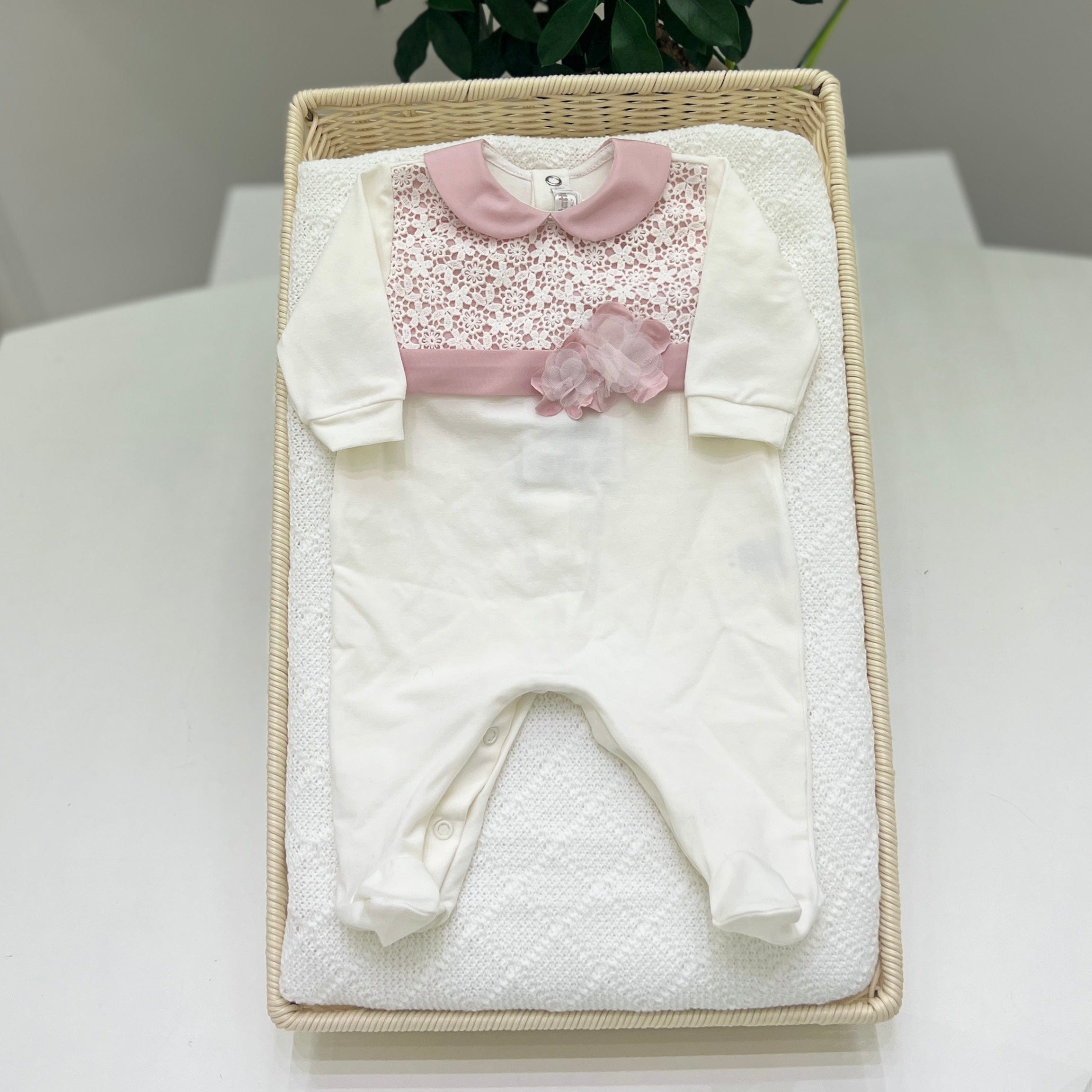 Tutina intera cotone e macramé - Teto e Tatta