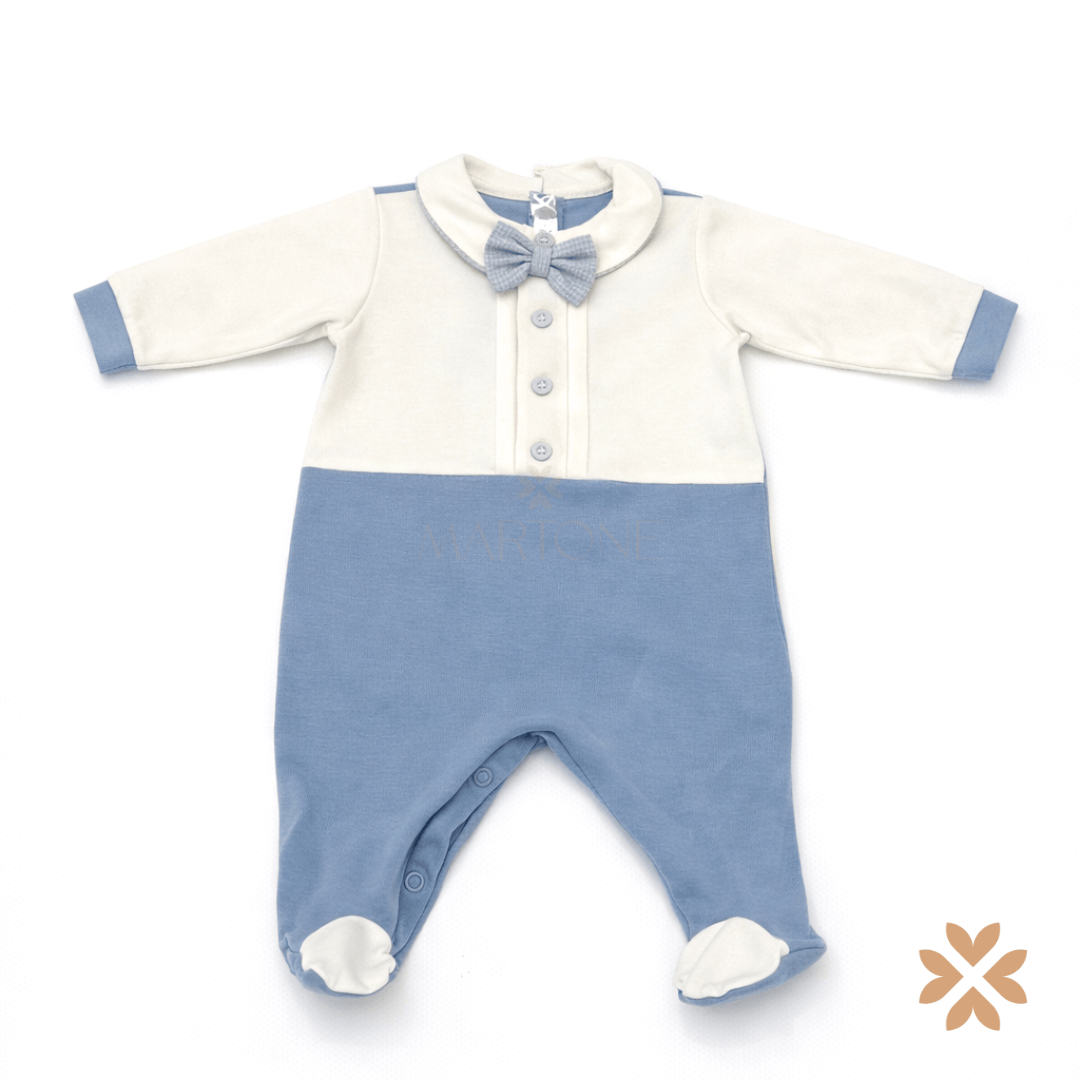 Tutina intera in cotone con papillon - Teto e Tatta