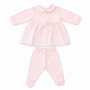 CL3040 - Tutina spezzata in cotone con pizzo Teto e Tatta