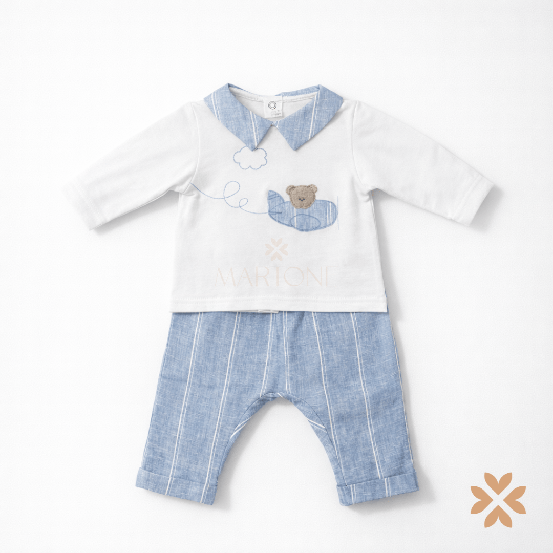 Tutina spezzata lino e cotone - Teto e Tatta