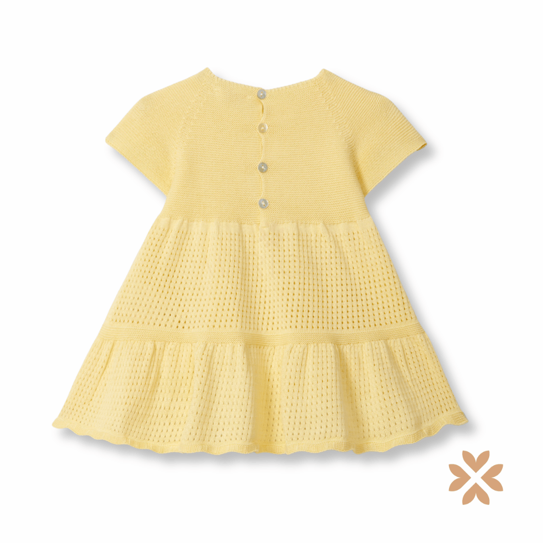 Abitino in cotone biologico giallo - Wedoble