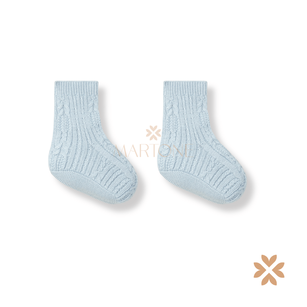 Babbucce lavorate a maglia in cotone biologio- Wedoble