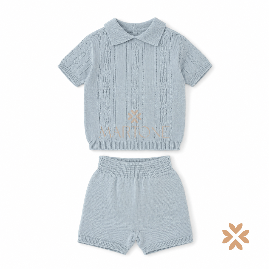 Completo lavorata a maglia in cotone biologico - Wedoble