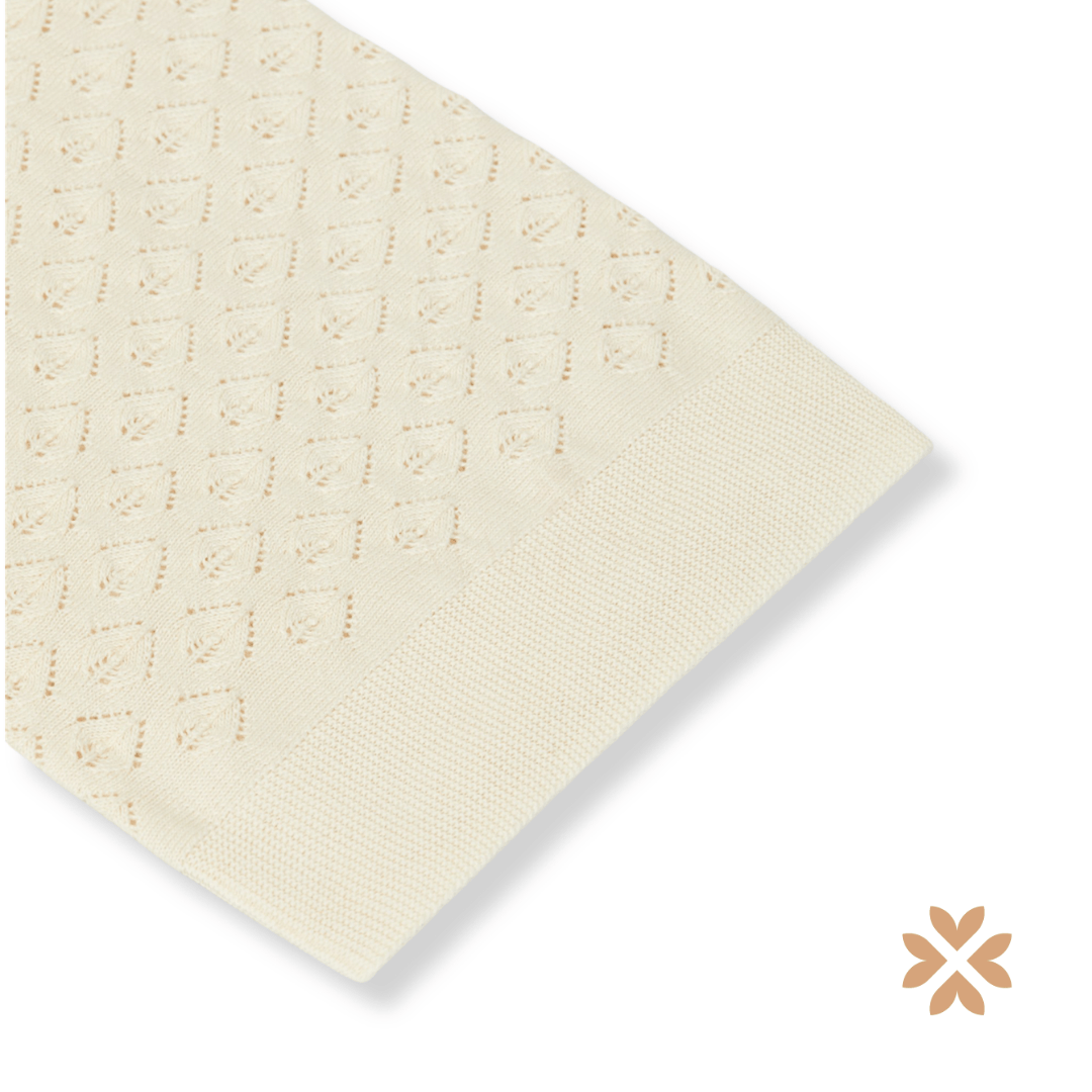 Coperta lavorata a maglia in cotone biologico - Wedoble