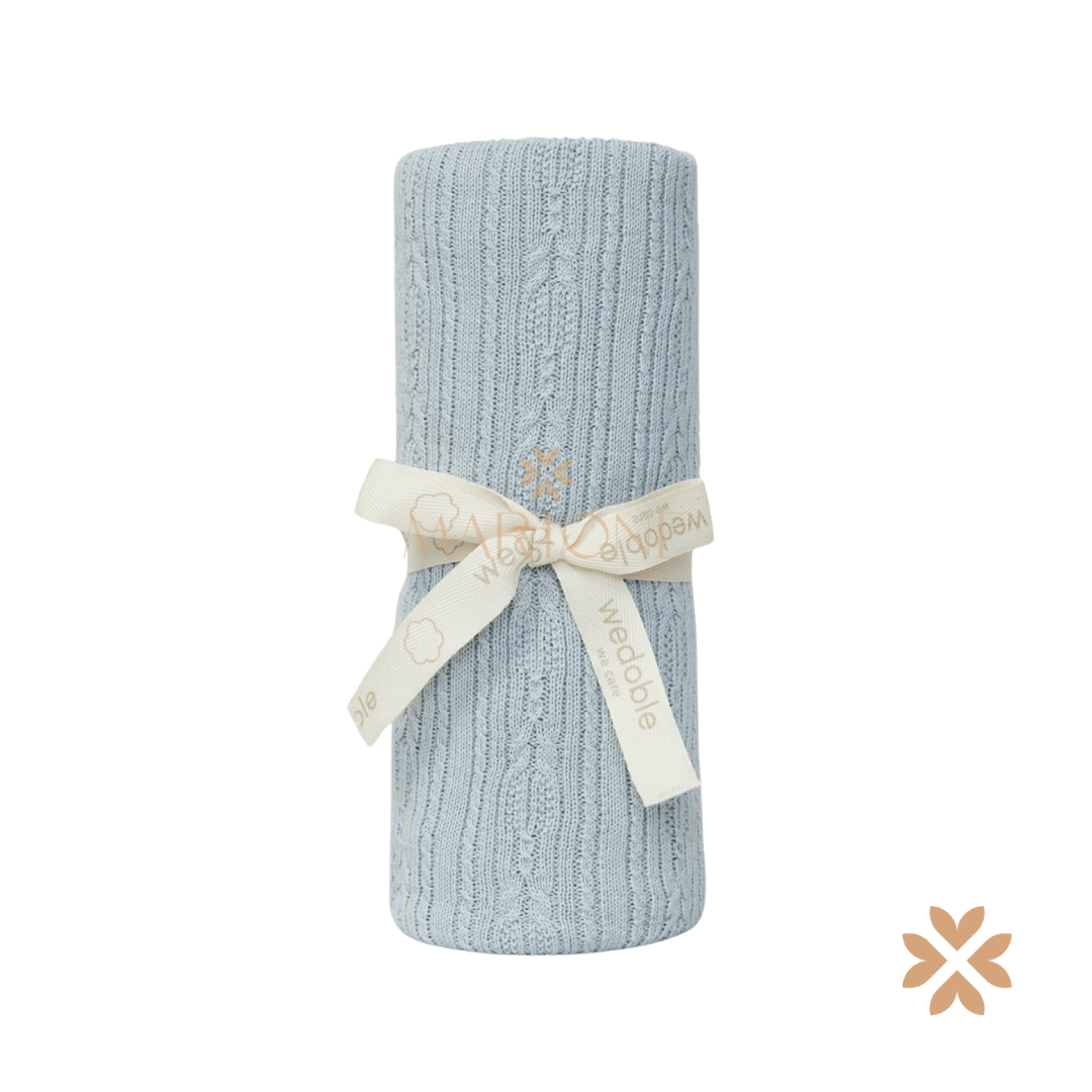 Coperta lavorata a maglia in cotone biologico - Wedoble