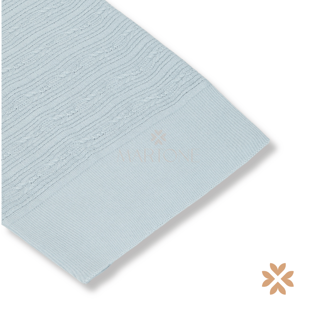 Coperta lavorata a maglia in cotone biologico - Wedoble
