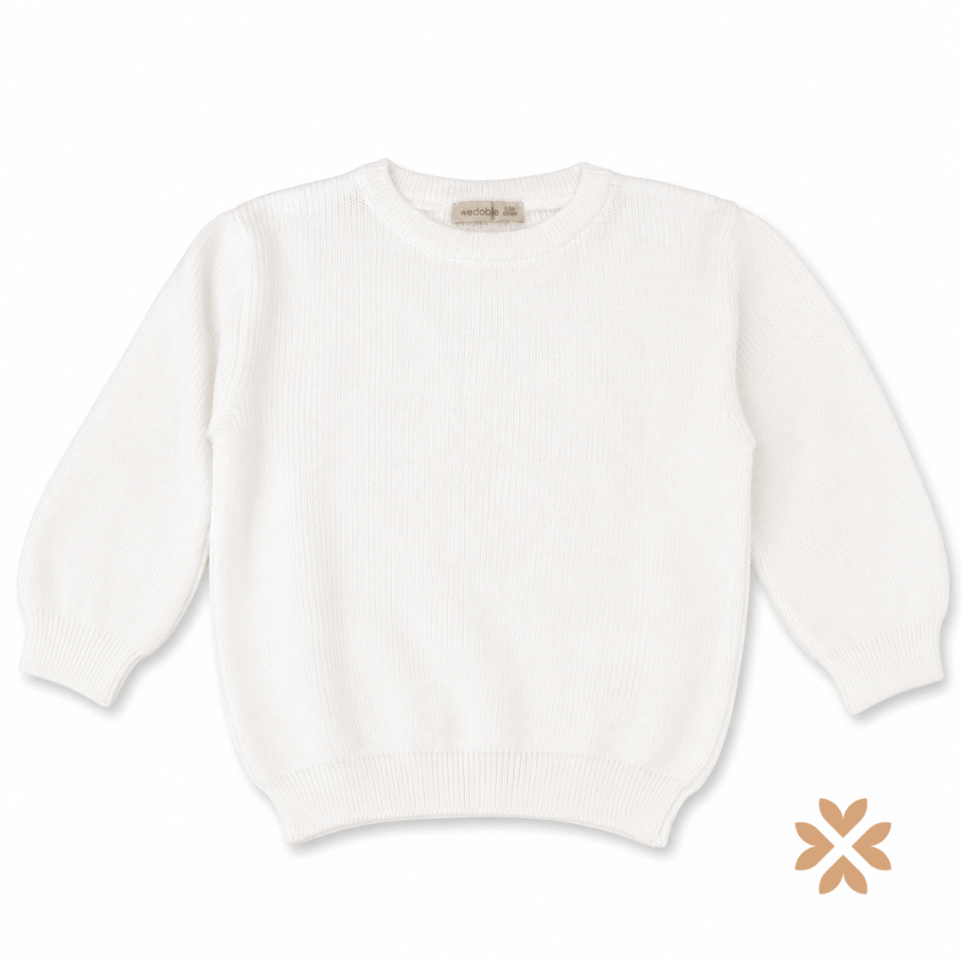 Maglia bianca in filo di cotone - Wedoble