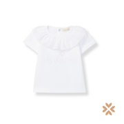 T-shirt a maniche corte con volant - Wedoble