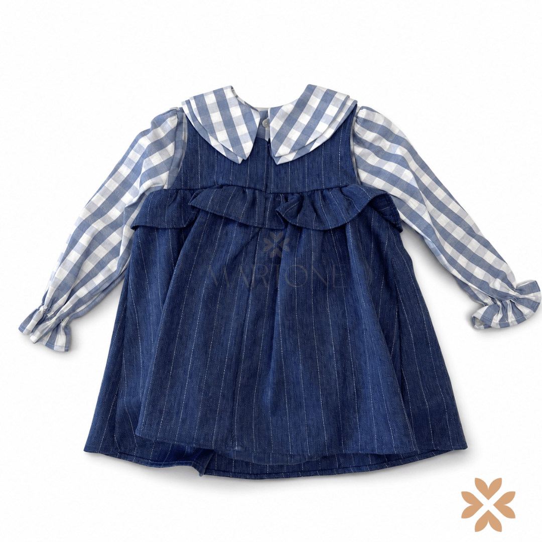 Abito gessato con camicia vichy - Yoedu