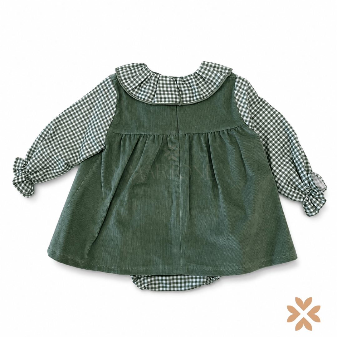 Completo Bimba Verde con Cuori - Yoedu