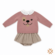 Completo Maglia Rosa e Gonna Millerighe  - Yoedu